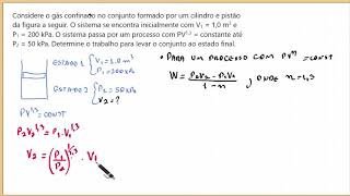 Termodinâmica  trabalho realizado através de um processo politrópico [upl. by Anaib]