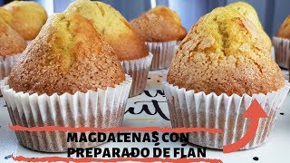 MAGDALENAS con PREPARADO DE FLAN y ¡¡¡SUPER COPETE [upl. by Einohtna]