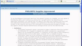 PhilGEPS Supplier  OnLine Registration [upl. by Morette866]