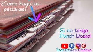 como hacer pestañas para agendas sin punch board [upl. by Holli]