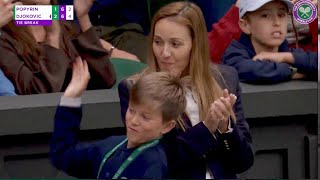 Novak Djokovics son melts hearts on Centre Court as violin celebration explained [upl. by Nairret]