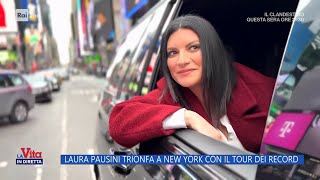 Laura Pausini trionfa a New York con il tour da record  La Vita in diretta 08042024 [upl. by Akerdna]