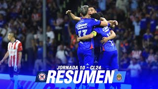 Resumen  Cruz Azul vs Guadalajara  Jornada 10  Clausura 2024 [upl. by Seiter]