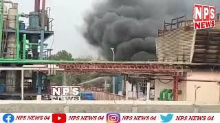 A massive fire broke at Hetero Labs Ltd at Gaddapotharam Industrial area in Jinnaram Mandal [upl. by Acinorav]