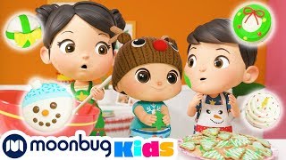 Plätzchen backen mit der Familie  Kinderlieder  Lellobee  Moonbug Kids Deutsch [upl. by Pillyhp420]