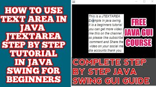 JAVA TEXTAREA  TEXTAREA IN JAVA NETBEANS  TEXTAREA IN JAVA SWING [upl. by Jed]