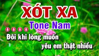 XÓT XA Karaoke Tone Nam  Nhạc Beat Mới  Karaoke Như Ý [upl. by Kreg]