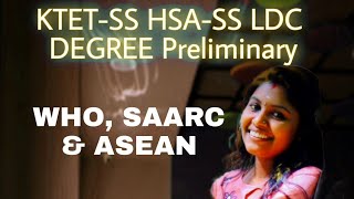 WHO SAARC AND ASIAN  Ktet SS Hsa SS LDC Degree preliminary [upl. by Orgalim]