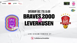 Berlin Braves 2000 vs Bayer Giants Leverkusen GW10  BARMER 2 Basketball Bundesliga ProB Nord [upl. by Eiramaliehs]