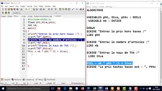 ALGORITHME amp LA PROGRMMATION EN LANGAGE C PARTIE 1 [upl. by Adest369]