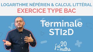 Exercice type Bac  Logarithme népérien et calcul dintégral  Terminale STI2D [upl. by Ainaznat]