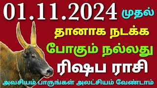 intha matha rasi palan in tamil rishabam  month horoscope rishabam in tamil november month matham [upl. by Alim829]