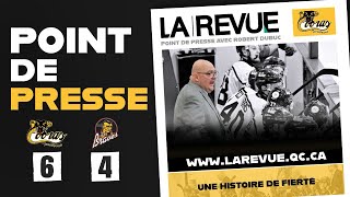 Point de presse La Revue  Victoire au match 3 face aux Braves de Valleyfield [upl. by Africah]