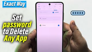 How to Set password to delete any app  ANY Android [upl. by Gary]