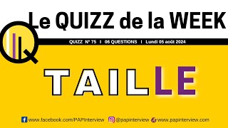 Q2W n°75  Taille [upl. by Neeruam362]