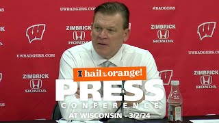 Illini MBB  Postgame Press Conference at Wisconsin 3224 [upl. by Ardnasxela]