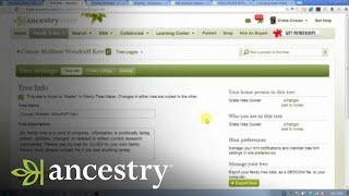 Ancestrycom Online Family Trees Privacy and Sharing  Ancestry [upl. by Ylrevaw]