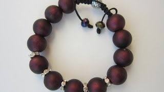 Shamballa Bracelet Шамбала Браслет из 12мм бусин [upl. by Sternberg]