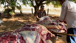 UMA MESA DE CARNE 🥩 RETALHANDO PARA FAZER CARNE SE SOL 👏 LUGAR MAIS LINDO E ABENÇOADO ❤️Fran Adorno [upl. by Ttereve61]