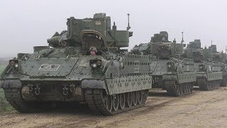 US Army Heavy Armor Rolls Into Romania As Part of Atlantic Resolve Deployment [upl. by Penn857]