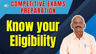 Competitive Exams  Strategy  Preparation  Know your Eligibility  Part  2  Vairava Palanichamy [upl. by Donnie]