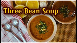 Three Bean Soup  Easy Vegan Soups  Comfort Food [upl. by Tripp]