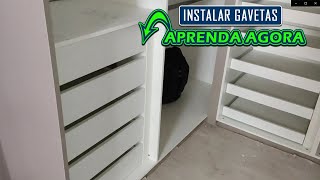 Como instalar gavetas em closet [upl. by Koran]