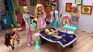 Lilly aur Milly ki kahani part 7 Lilly ko huaa bukhar the barbie task  barbie doll cartoon [upl. by Nylodnewg]