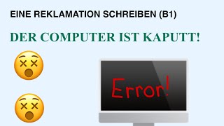 BRIEF SCHREIBEN B1 ✍️ REKLAMATION PHẢN HỒI SẢN PHẨM LỖI hoctiengduc tiengduc [upl. by Otsuj]