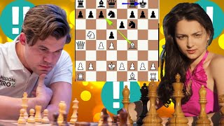 Mistake chess game 233 Magnus Carlsen vs Alexandra Kosteniuk [upl. by Jet]