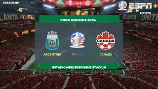 Argentina VS Canadá  COPA AMÉRICA 2024  FIFA [upl. by Chelsy]