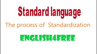 Sociolinguistics Standardization of Language Summary [upl. by Rhonda]