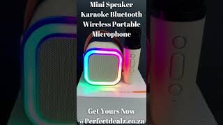 Mini Speaker Karaoke Bluetooth Wireless Portable Microphone [upl. by Ardnuas]