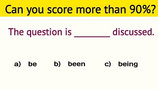 Mixed English Grammar Quiz Can you score more than 90 challenge 30 [upl. by Ahser]