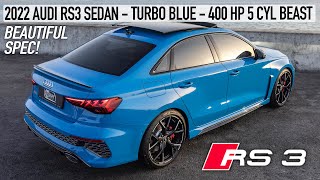 BEAUTIFUL 2022 AUDI RS3 SEDAN  400HP 5CYL BEAST IN STUNNING SPEC amp LOCATIONS  IN DETAIL 4K [upl. by Assiralk]