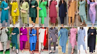 Simple Or Stylish All Plain Pakistani Suit Design Ideas for Girls 2024 [upl. by Gert]