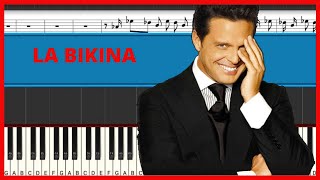 Luis Miguel  La Bikina  Piano Tutorial  Midi [upl. by Nilreb860]