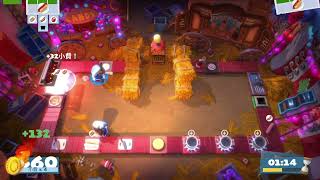 Overcooked 2  Carnival of Chaos  Level 14  1 player solo  4 stars [upl. by Runkel553]