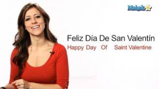 How to Say quotHappy Valentines Dayquot in Spanish [upl. by Ruthi]