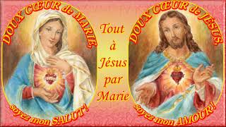 F1334 À JÉSUS par MARIE 814Musique pour aider à la récitation du Chapelet [upl. by Lupien]