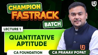 QA Maths CA Foundation  Ratio Proportion Indices Logarithm  L1  Fastrack Batch  CA Pranav Popat [upl. by Sebastien]