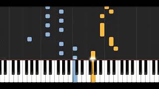 Dragostea din tei Dream version Easy piano Synthesia tutorial [upl. by Cailean]