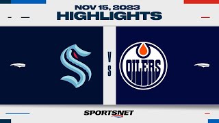 NHL Highlights  Kraken vs Oilers  November 15 2023 [upl. by O'Reilly]