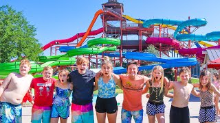 The WATERPARK waterSLIDE CHALLENGE w The Shumway Show [upl. by Camm]