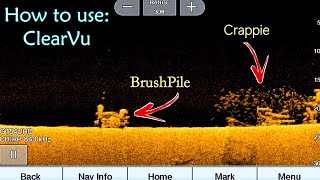 How to use Garmin Echomap 93sv  ClearVu  Down Imaging [upl. by Akers]