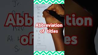 Abbreviation of Titles english britishenglish vocabulary titles [upl. by Utir305]