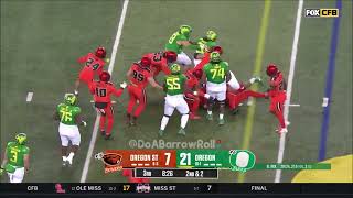 Kitan Oladapo Oregon State Safety vs Oregon 2023 [upl. by Slerahc585]