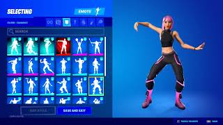 Fortnite HARMONIZER dancing rare emotes in locker for tiktoks [upl. by Ardekan]