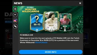 FREE 95 OVR DIVISION RIVALS REWARDS WINTER WILDCARD EVENT FC MOBILE 24  MESSI FC MOBILE [upl. by Eldwin]