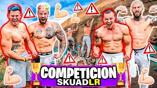 ¿QUÉ YOUTUBER de la SKUADLR está MÁS FUERTE💪 COMPETICIÓN de PARKOUR [upl. by Sinnod]